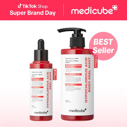 Hypochlorous Acid Rice Peel Shot Duo For Face & Body