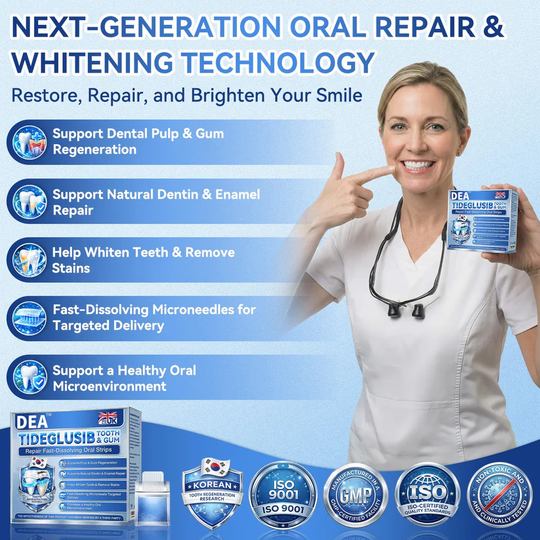 DEA® 🦷 Tideglusib Fast‑Dissolving Tooth &amp; Gum Repair Oral Strips 💥🎉