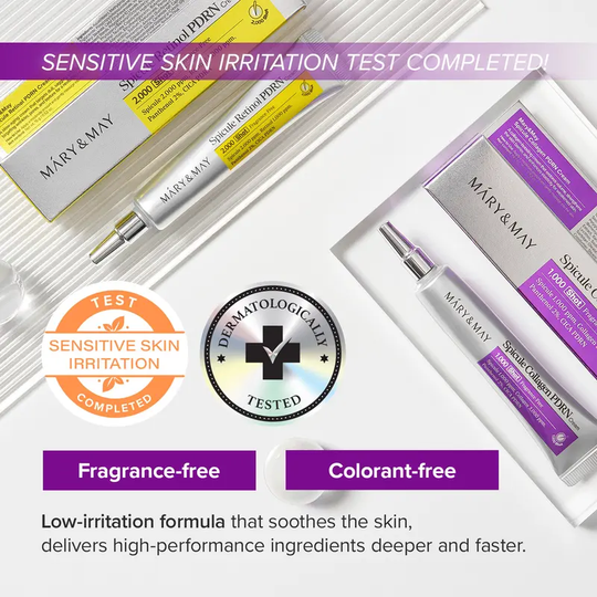 [Mary&amp;May Official] NEW Spicule PDRN Cream DUO - Micro-Spicules, Collagen Firming &amp; Retinol Wrinkle Care, Gentle Daily Use, for All Skin Types