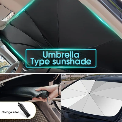 ☀️Car Sunshade – Effective Heat Insulation, UV Block & Easy Foldable Auto Windshield Protector