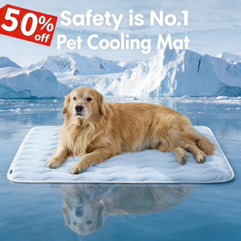 ❄️Summer Blowout! ❄️40% OFF 🧊PawDew™ for Dogs &amp; Cats – Vet-Approved Ice-Silk Cooling Pad ❄️ | Q-MAX >0.4 | Washable 🧼, Non-Slip 🛟 | Perfect for Large Breeds &amp; UK Summers ☀️🇬🇧