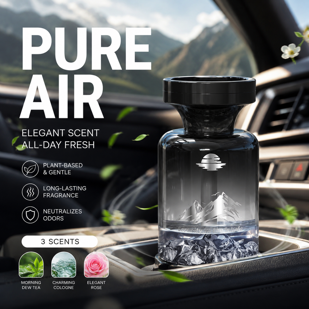 💞50K+ SOLD!🚗🌿110ml Long-Lasting Car Air Freshener – Natural plant extracts, eliminates smoke &amp; pet odours. Weeks of freshness. Mountain design. Breath easy! 💨✨