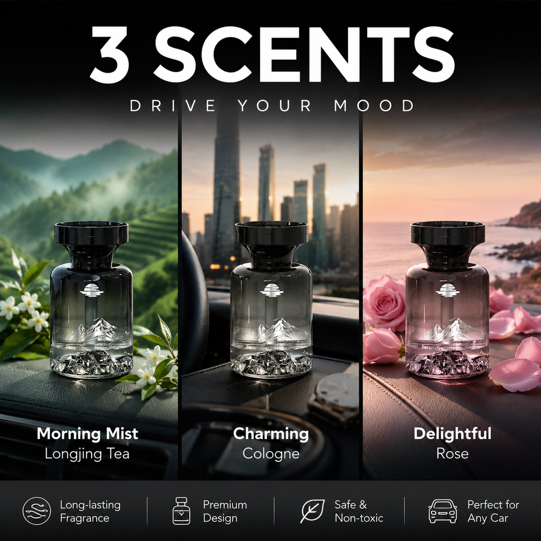 💞50K+ SOLD!🚗🌿110ml Long-Lasting Car Air Freshener – Natural plant extracts, eliminates smoke &amp; pet odours. Weeks of freshness. Mountain design. Breath easy! 💨✨