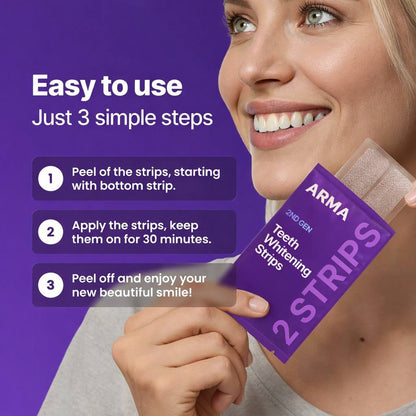 🏆Flash Sale-Purple Whitening Strips🦷✨Non Sensitive Teeth Whitening , Peroxide-Free-ABB8