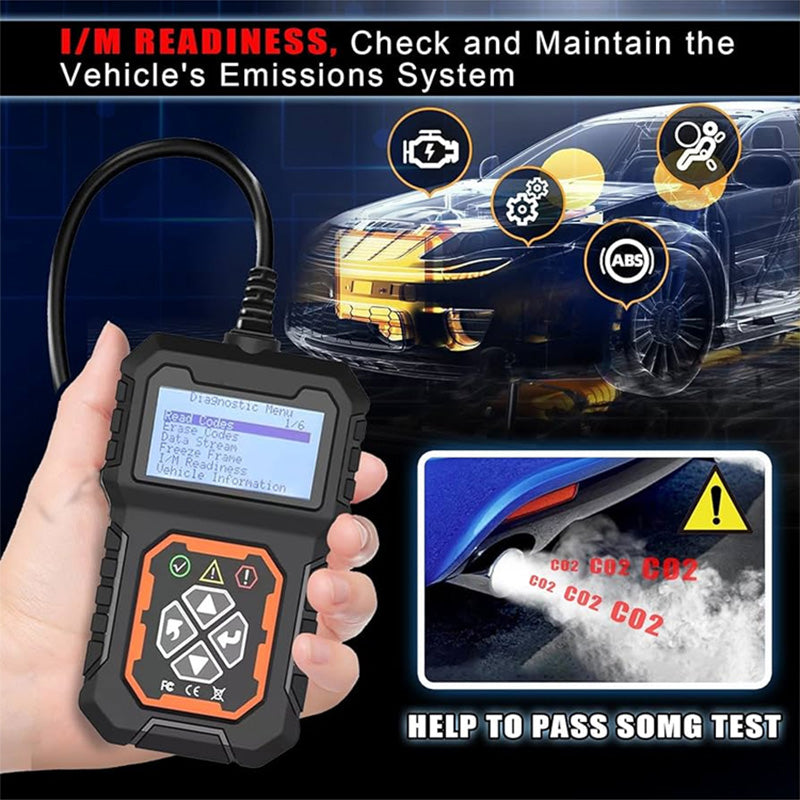 Professional OBD2 scanner – Full diagnostics, one-click reset & 8 languages! Compatible with all vehicles from 1996 onwards 📊💡
