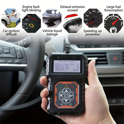Professional OBD2 scanner – Full diagnostics, one-click reset & 8 languages! Compatible with all vehicles from 1996 onwards 📊💡