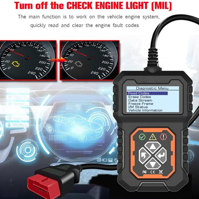Professional OBD2 scanner – Full diagnostics, one-click reset & 8 languages! Compatible with all vehicles from 1996 onwards 📊💡