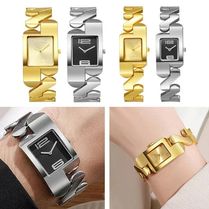 🎁Aanbieding: 50% korting💎Vintage stijl vierkant quartz horloge⌚
