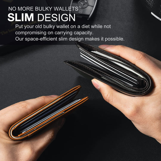 Limited-Time Discount!!🏆RFID-Blocking Leather and Carbon Fiber Credit Card Holder