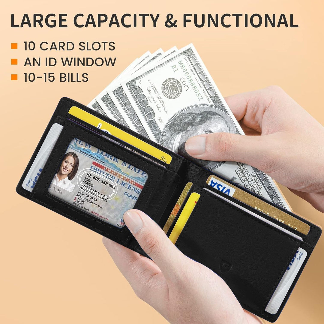 Limited-Time Discount!!🏆RFID-Blocking Leather and Carbon Fiber Credit Card Holder