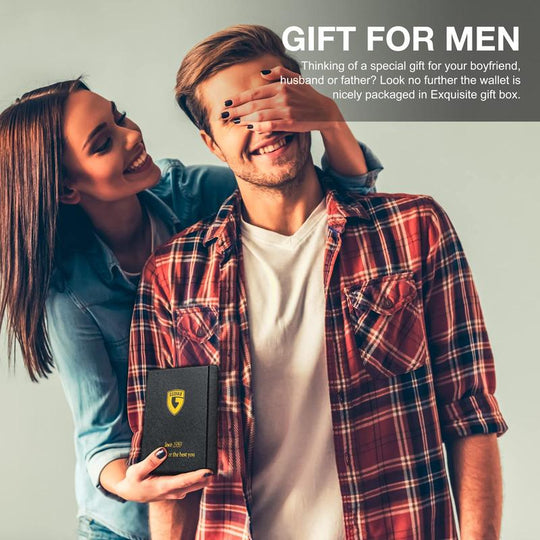 Limited-Time Discount!!🏆RFID-Blocking Leather and Carbon Fiber Credit Card Holder