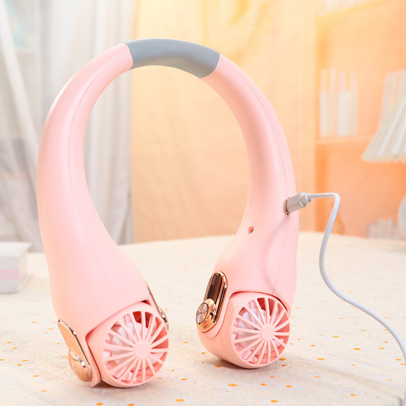 Neck Air Conditioner Fan – Ultra‑quiet, 360° rotating, 3 speeds. Hands‑free cooling, long battery. Summer essential!