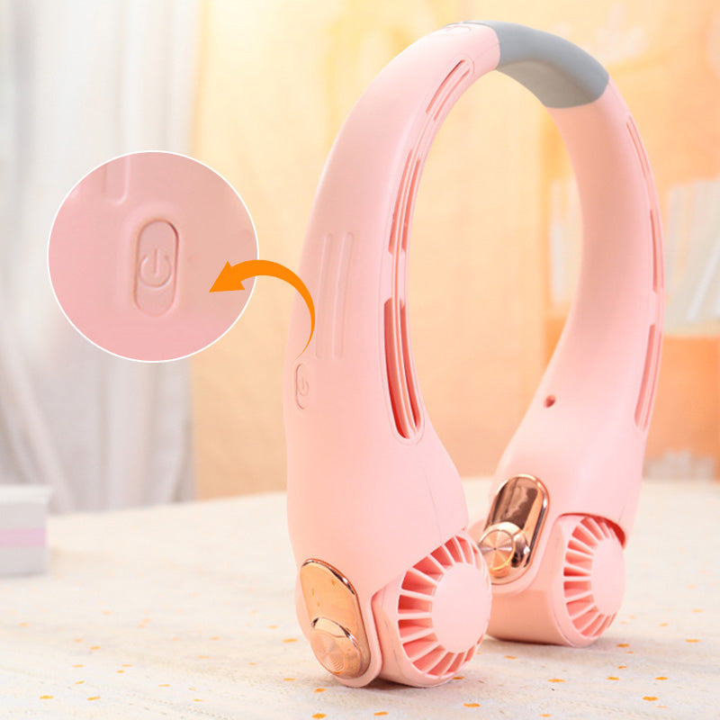Neck Air Conditioner Fan – Ultra‑quiet, 360° rotating, 3 speeds. Hands‑free cooling, long battery. Summer essential!