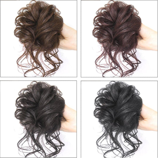 💗LAST DAY - BUY 1 GET 1 FREE + FREE GIFT!!💗Messy Curly Hair Bun Scrunchie Extensions