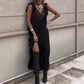 Women's Lace V-Neck Sleeveless Maxi Dress