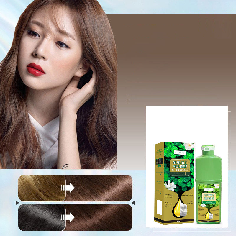 💈40% OFF NOW! Long-Lasting Plant-Based Foam Hair Dye, Bubble Mousse Hair Dye Shampoo, Easy At-Home Hair Color, Gentle Formula for Gray Hair Coverage