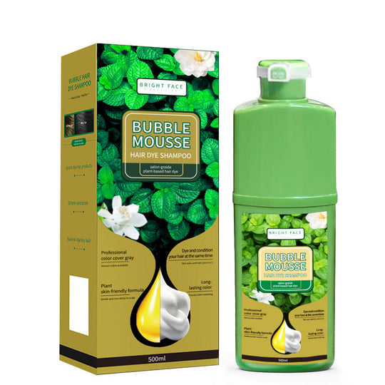 💈40% OFF NOW! Long-Lasting Plant-Based Foam Hair Dye, Bubble Mousse Hair Dye Shampoo, Easy At-Home Hair Color, Gentle Formula for Gray Hair Coverage