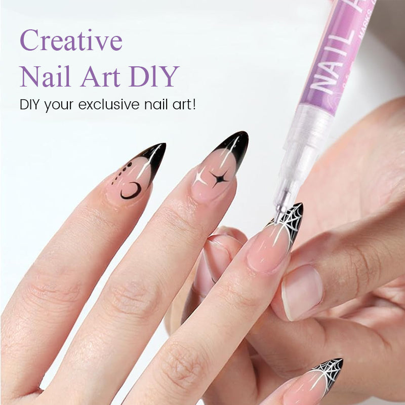 🎁Heißer Verkauf – 50 % Rabatt!✨ 12 Farben Nagelkunst-Stifte-Set für kreative Designs 💅🎨