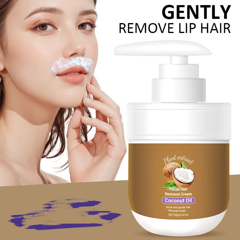 🎁 Buy 2, Get 1 FREE! 🥥✨Coconut facial hair removal cream – Gentle & effective（Suitable for full-body use）