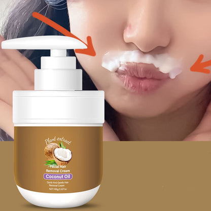 🎁 Buy 2, Get 1 FREE! 🥥✨Coconut facial hair removal cream – Gentle & effective（Suitable for full-body use）