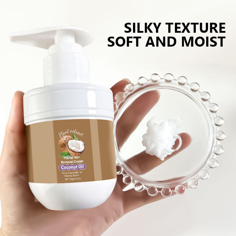 🎁 Buy 2, Get 1 FREE! 🥥✨Coconut facial hair removal cream – Gentle & effective（Suitable for full-body use）