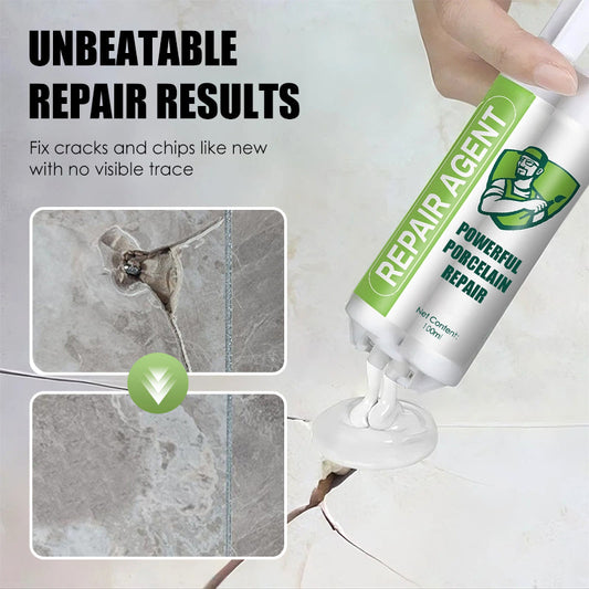 Powerful Double-Tube Porcelain Repair Kit