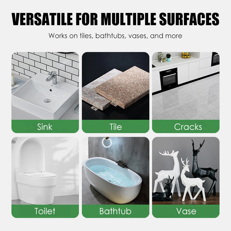 Kraftfuldt dobbeltrørs reparationssæt til porcelæn