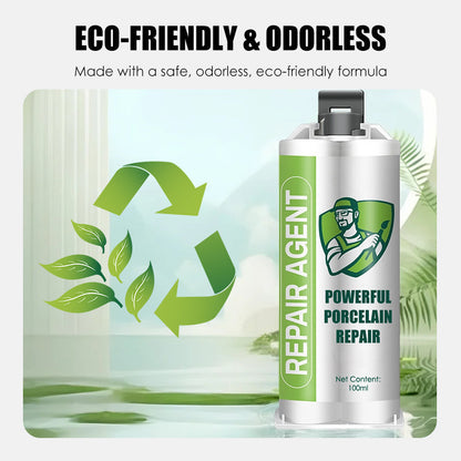 Kraftfuldt dobbeltrørs reparationssæt til porcelæn