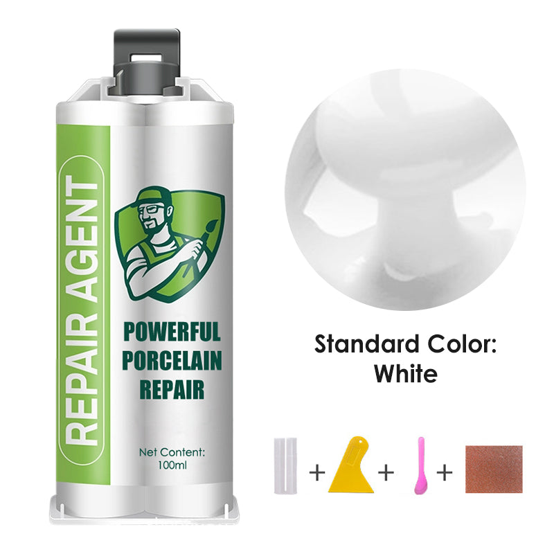 Kraftfuldt dobbeltrørs reparationssæt til porcelæn