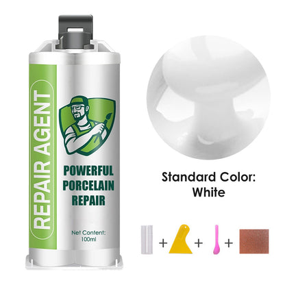 Powerful Double-Tube Porcelain Repair Kit