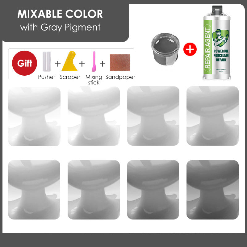 Kraftfuldt dobbeltrørs reparationssæt til porcelæn