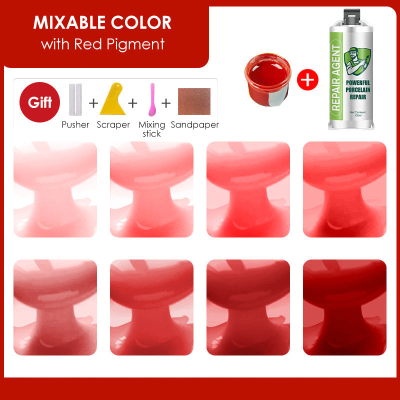 Powerful Double-Tube Porcelain Repair Kit