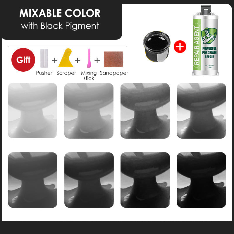 Powerful Double-Tube Porcelain Repair Kit