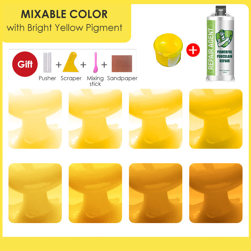 Powerful Double-Tube Porcelain Repair Kit