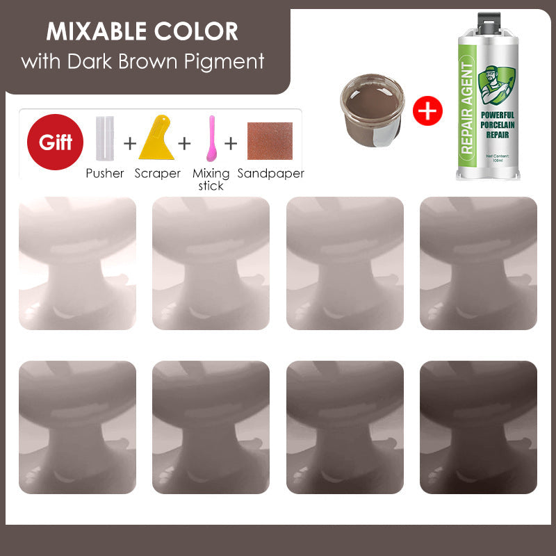 Kraftfuldt dobbeltrørs reparationssæt til porcelæn