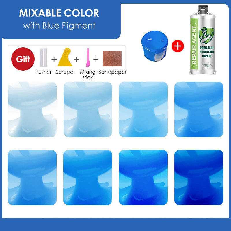 Powerful Double-Tube Porcelain Repair Kit