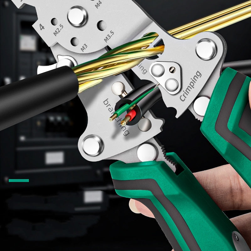 Multifunktions foldbar wirestripper med spændingstester