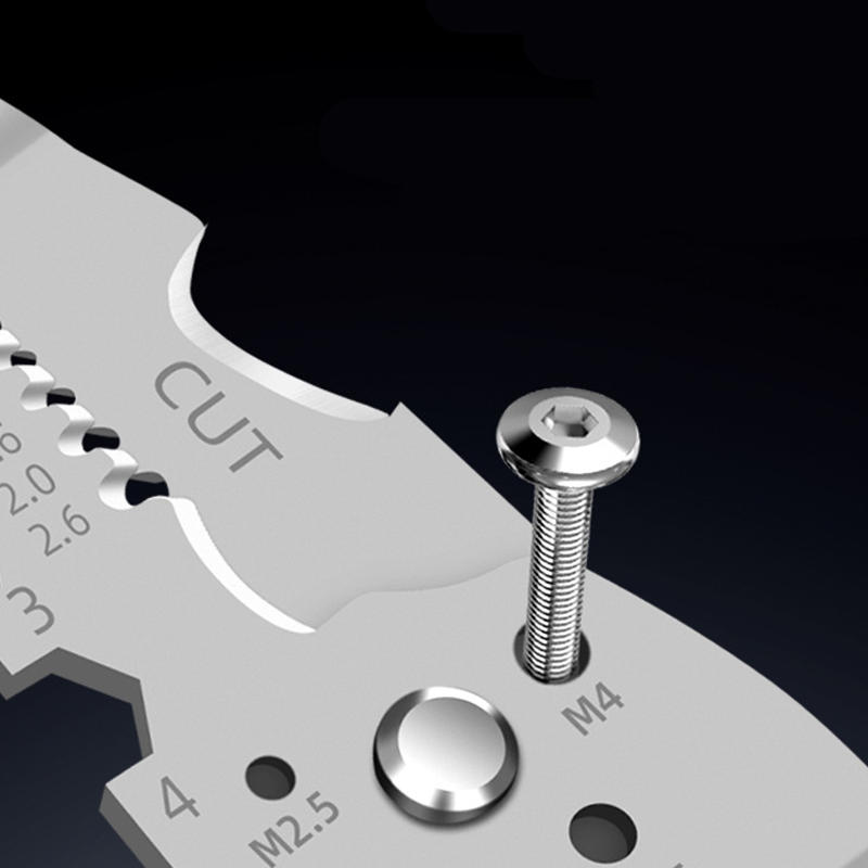 Multifunktions foldbar wirestripper med spændingstester