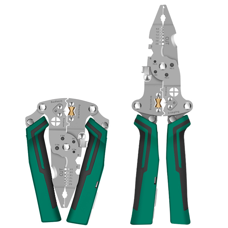 Multifunktions foldbar wirestripper med spændingstester