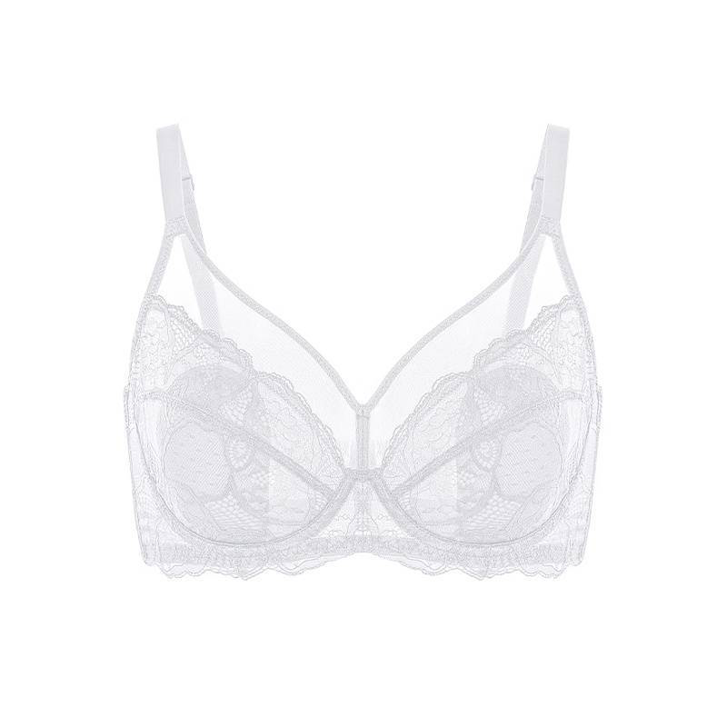 💞50K+ SOLD!👙HSIA Enchante Floral Lace Plus Size Underwire Unlined Unpadded Minimizer Full Coverage Bra Women&