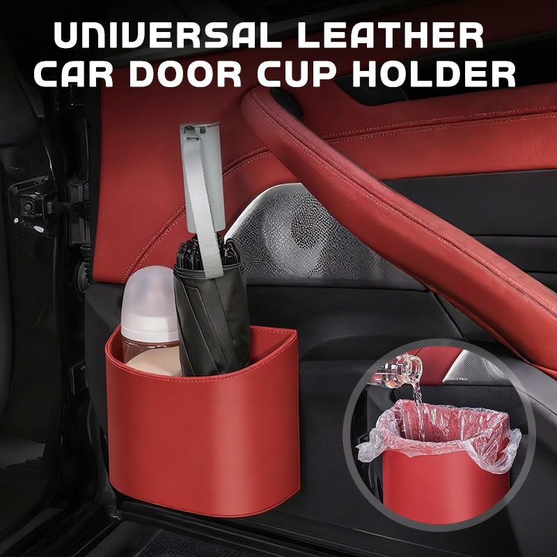 ⏳🔥LIMITED-TIME 40% OFF! ⏰Organize Your Car Instantly! No-Slip Clip-On Leather Cup Holder