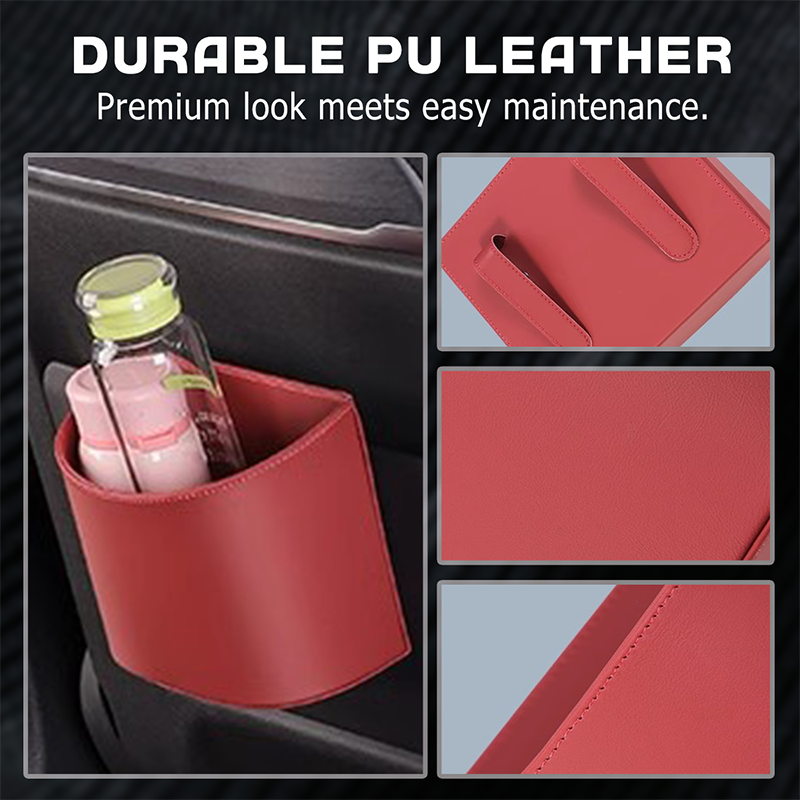 ⏳🔥LIMITED-TIME 40% OFF! ⏰Organize Your Car Instantly! No-Slip Clip-On Leather Cup Holder
