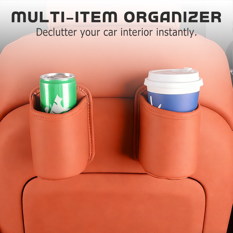 ⏳🔥LIMITED-TIME 40% OFF! ⏰Organize Your Car Instantly! No-Slip Clip-On Leather Cup Holder
