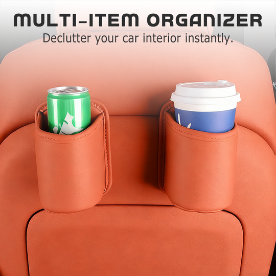 ⏳🔥LIMITED-TIME 40% OFF! ⏰Organize Your Car Instantly! No-Slip Clip-On Leather Cup Holder
