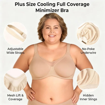 🏆 Last Day Special Price £7.99💐Women's Elegant Sheer Full Coverage Plus Size Bra