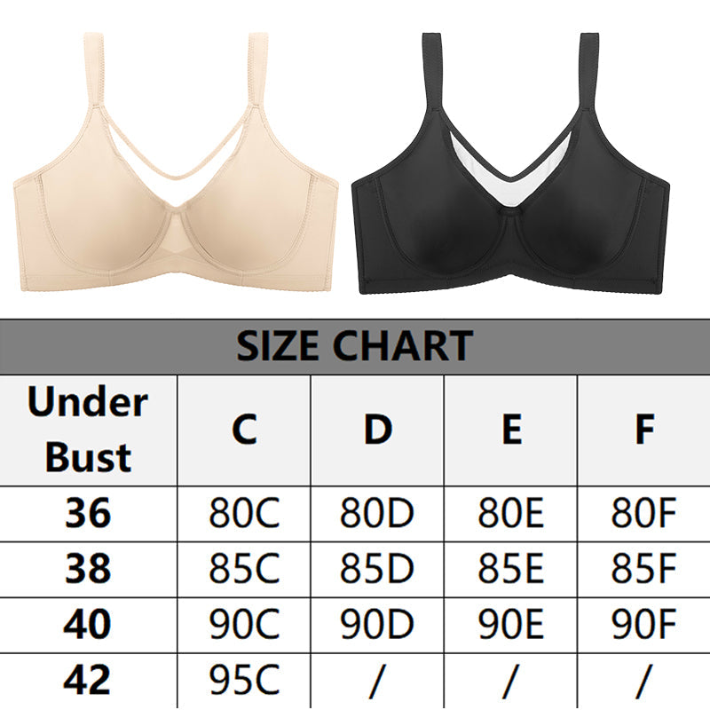 🏆 Last Day Special Price £7.99💐Women's Elegant Sheer Full Coverage Plus Size Bra
