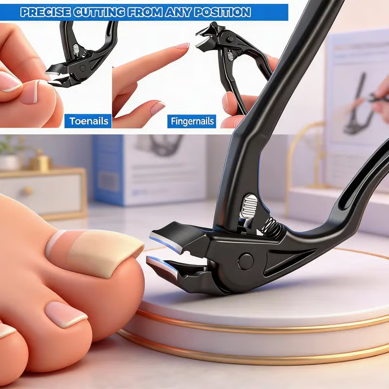 💅Stainless Steel Nail Clipper with Curved Precision Blades – Effortless for Thick Nails &amp; Seniors! ✂️✨