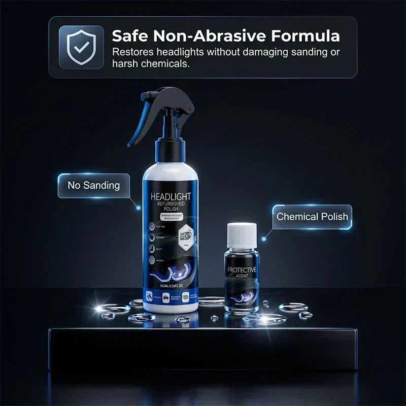 LAST DAY SALE🏆Professional Car Headlight Restoration Kit – Removes yellowing &amp; scratches, restores clarity &amp; UV protection – easy DIY solution