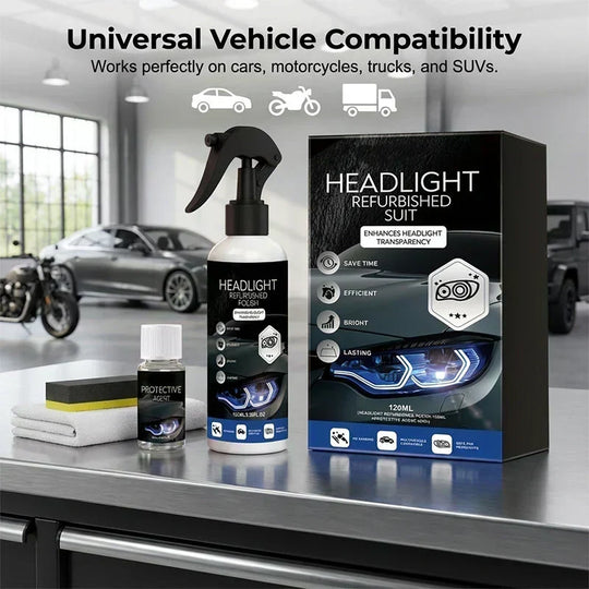 LAST DAY SALE🏆Professional Car Headlight Restoration Kit – Removes yellowing &amp; scratches, restores clarity &amp; UV protection – easy DIY solution