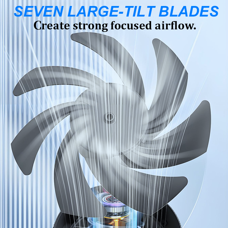[Heatwave Essential] Desk Fan with LED Display USB Powered Portable 100 Speeds 120&